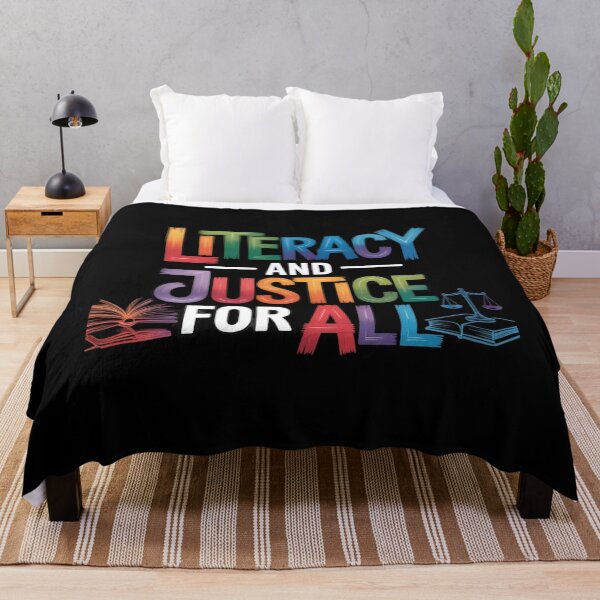 Item preview, Literacy And Justice For All Reading Book Lovers Librarian designed and sold by RsFilsingerArt.