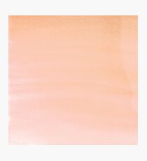 Hand painted coral pink watercolor paint Photographic Print