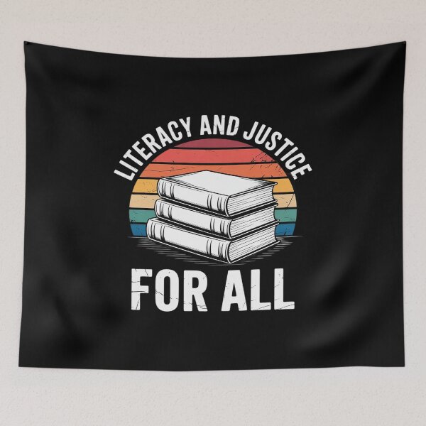 Item preview, Literacy and Justice for All Reading Librarian Books Teacher 2  designed and sold by RsFilsingerArt.