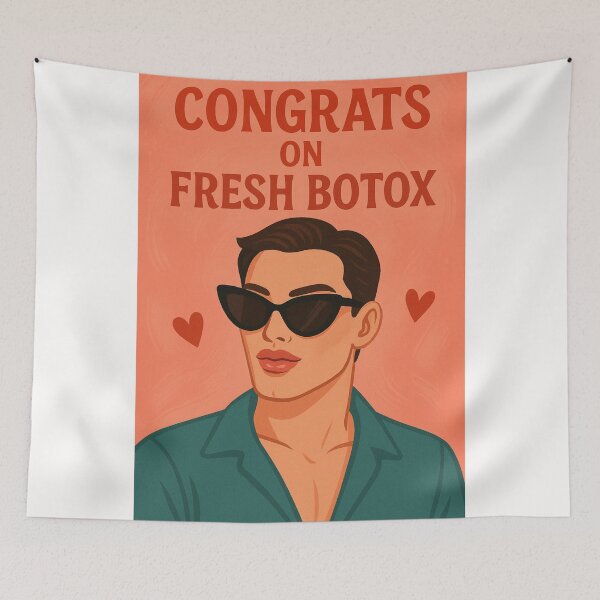 Item preview, Botox Glow Up – Stylish Queer Congrats designed and sold by Places On Earth.