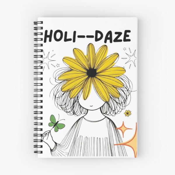 Item preview, Holi-Daze Flower Head Girl | Cute Yellow Daisy Illustration | Whimsical Spring Design designed and sold by Templateloom.
