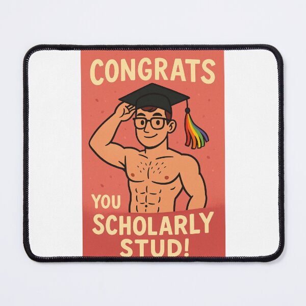 Item preview, Graduation Congrats – Shirtless Gay Scholar designed and sold by Places On Earth.