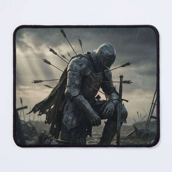 Item preview, The Last Oath – Kneeling Knight in the Rain designed and sold by iwzzuel.