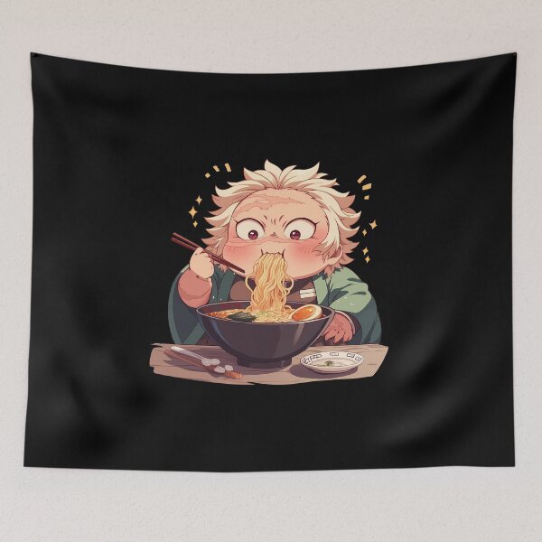 Item preview, Sanemi Shinazugawa Demon Slayer Anime Kawaii Ramen Bowl Joyful Slurping Moment designed and sold by Raslbazola.