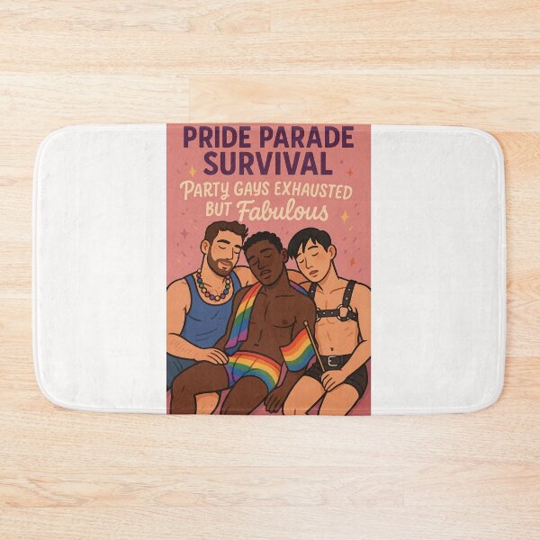 Item preview, Pride Parade Survival – Party Gays Resting Proud designed and sold by Places On Earth.
