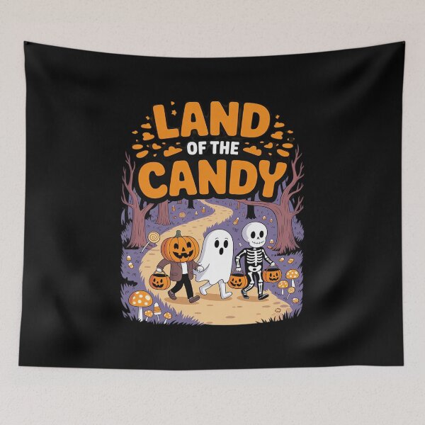 Item preview, Land of the Candy Halloween Trick or Treat designed and sold by velltoons.