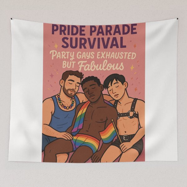 Item preview, Pride Parade Survival – Party Gays Resting Proud designed and sold by Places On Earth.