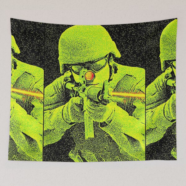Item preview, Thermal vision style soldier firing weapon in forest designed and sold by Piotrek0001.