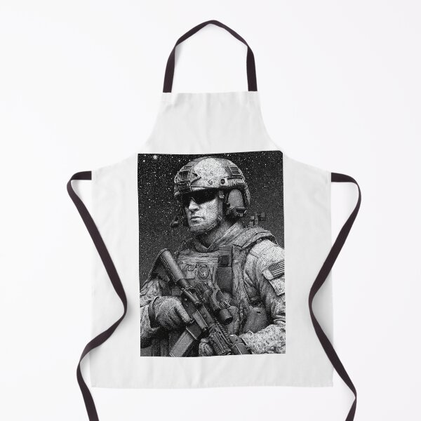 Item preview, Detailed dotwork profile of soldier wearing tactical headset designed and sold by Piotrek0001.
