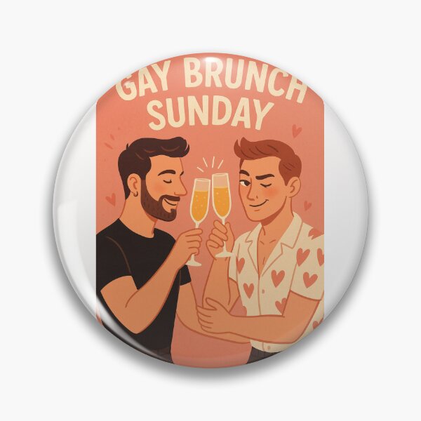 Item preview, Gay Brunch Sunday Celebration – Queer Couple Cheers designed and sold by Places On Earth.