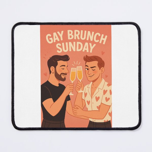 Item preview, Gay Brunch Sunday Celebration – Queer Couple Cheers designed and sold by Places On Earth.