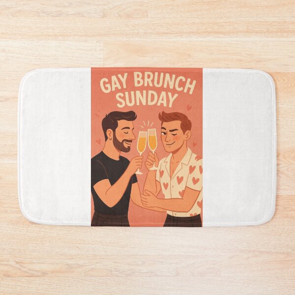 Item preview, Gay Brunch Sunday Celebration – Queer Couple Cheers designed and sold by Places On Earth.