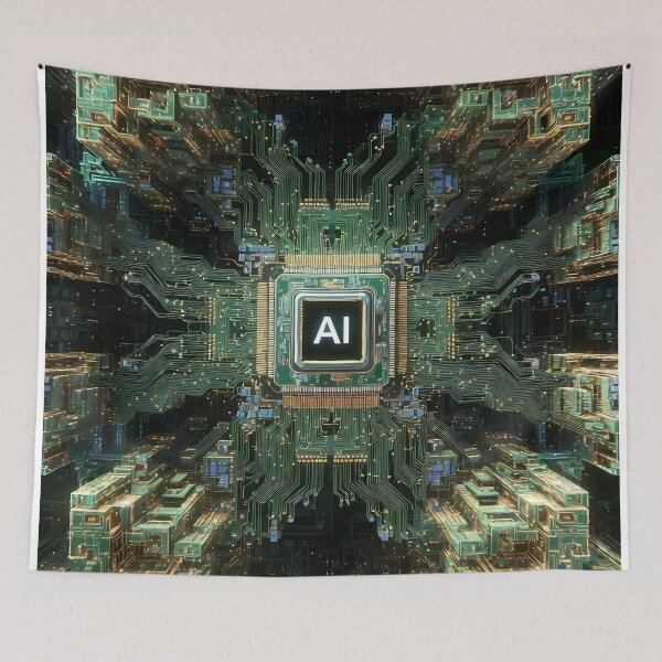 Item preview, Artificial Intelligence Computer Circuits (image size 7840x11680) designed and sold by Digital-Davinci.