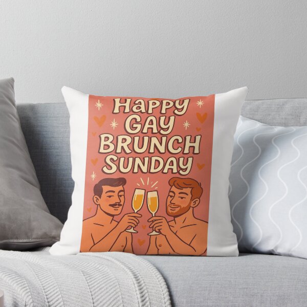 Item preview, Happy Gay Brunch Sunday – Pride Toast Moment designed and sold by Places On Earth.