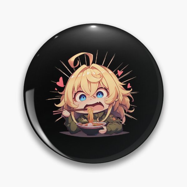 Item preview, Tanya Degurechaff Saga Of Tanya The Evil Anime Kawaii Ramen Chibi Intense Cute Noodle Bite designed and sold by Raslbazola.