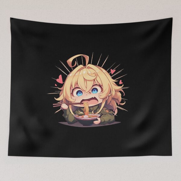 Item preview, Tanya Degurechaff Saga Of Tanya The Evil Anime Kawaii Ramen Chibi Intense Cute Noodle Bite designed and sold by Raslbazola.