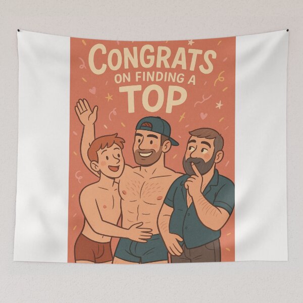 Item preview, Congrats on Finding a Top – Queer Dating Milestone designed and sold by Places On Earth.