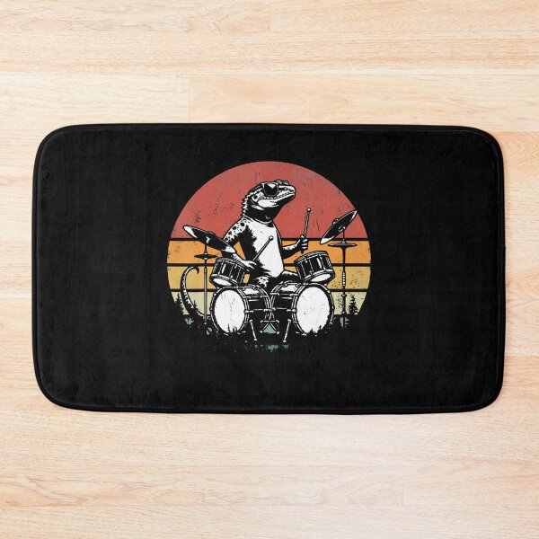 Item preview, Funny Retro Lizard Drummer Rock Drummer Lizard Playing Drums designed and sold by LauraLydiaa.