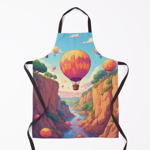 Item preview, Hot air balloons over a peaceful river landscape designed and sold by Mianku | Für das Leben.