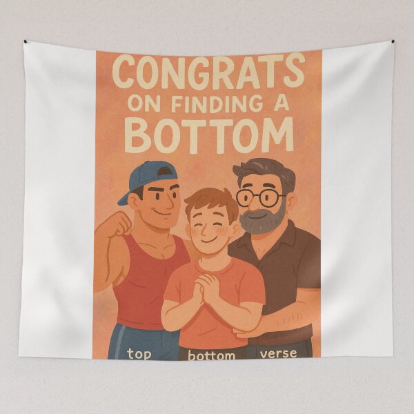 Item preview, Congrats on Finding a Bottom – Queer Role Alignment designed and sold by Places On Earth.