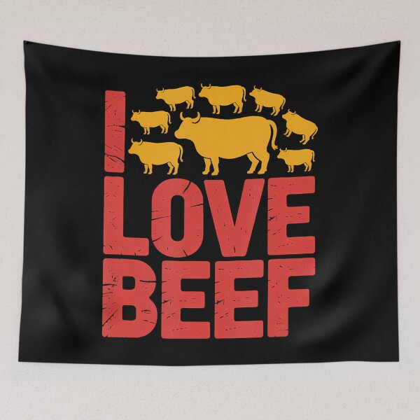 Item preview, I Love Beef Cattle Fanatics Print designed and sold by JanisPenelope.
