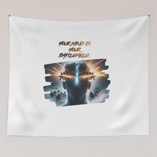 Item preview, Your Mind Is A Battlefield deep quote designed and sold by SloganSauce.