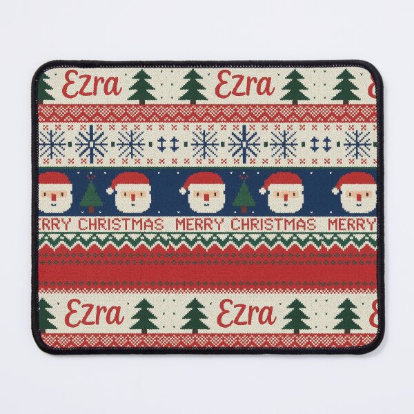 Aperçu de l'œuvre Modèle de pull de Noël – Motifs tricotés Père Noël, flocons de neige et sapins créée et vendue par TrendBoost.