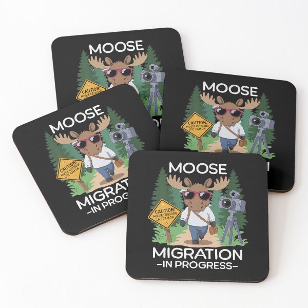 Item preview, Funny Moose Migration In Progress Moose Crossing Camera designed and sold by CharlotteSandra.