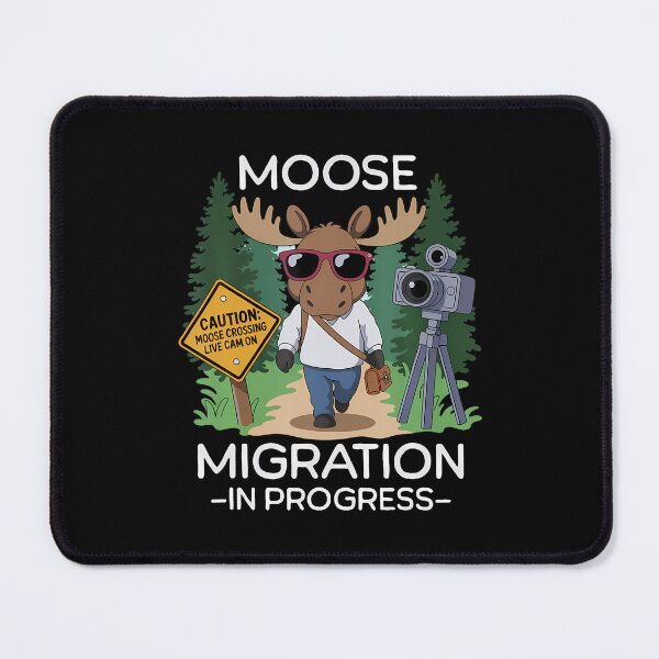 Item preview, Funny Moose Migration In Progress Moose Crossing Camera designed and sold by CharlotteSandra.