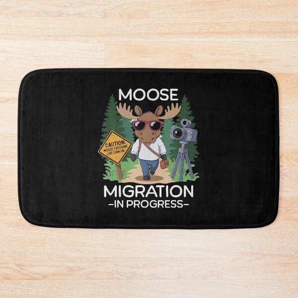 Item preview, Funny Moose Migration In Progress Moose Crossing Camera designed and sold by CharlotteSandra.