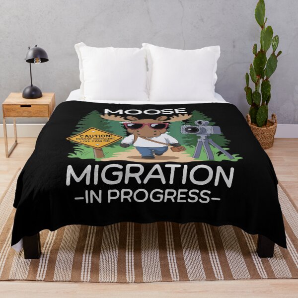Item preview, Funny Moose Migration In Progress Moose Crossing Camera designed and sold by CharlotteSandra.