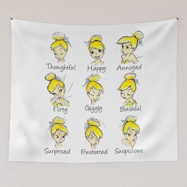 Item preview, Tinker Bell Emotions Sketch  designed and sold by dawemorelyr.