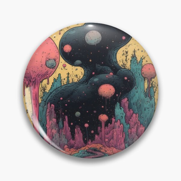 Item preview, Psychedelic fantasy landscape with path and spheres designed and sold by Mianku | Für das Leben.