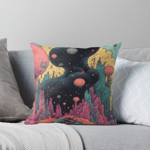 Item preview, Psychedelic fantasy landscape with path and spheres designed and sold by Mianku | Für das Leben.