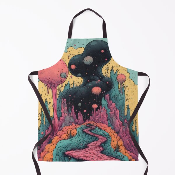 Item preview, Psychedelic fantasy landscape with path and spheres designed and sold by Mianku | Für das Leben.