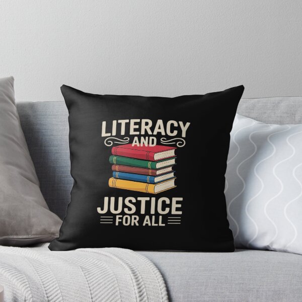 Item preview, Literacy And Justice For All Reading Teacher Funny  designed and sold by RsFilsingerArt.