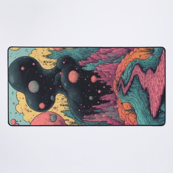 Item preview, Psychedelic fantasy landscape with path and spheres designed and sold by Mianku | Für das Leben.