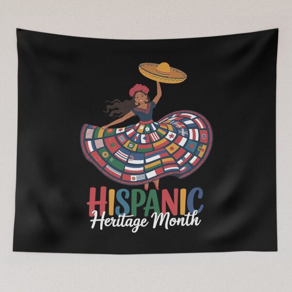 Item preview, Latina Folklore Dance Dress Hispanic Heritage Pride designed and sold by velltoons.