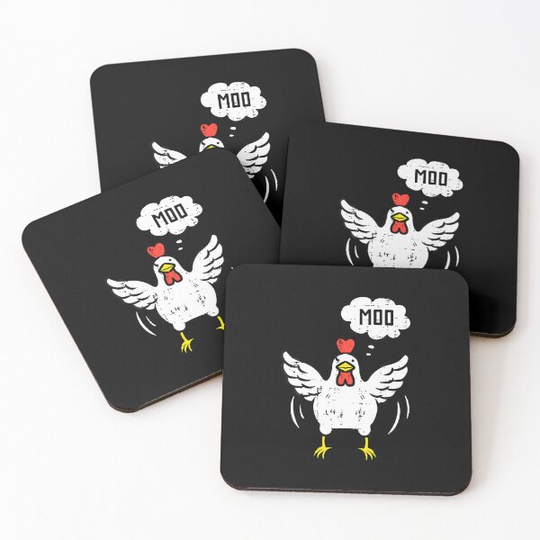 Aperçu de l'œuvre Poule Vache Meuh Animaux de la ferme drôles Poule Fermier créée et vendue par JanisPenelope.