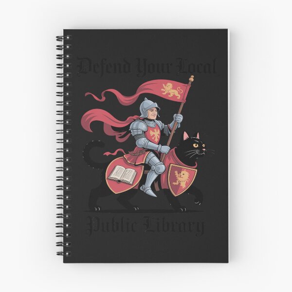 Item preview, Defend Your Local Public Library Medieval Humor Knight Cat designed and sold by JessicaWalshdf.