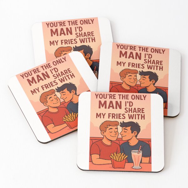 Item preview, You're the Only Man I’d Share My Fries With – LGBTQ+ Soft Romance designed and sold by Places On Earth.