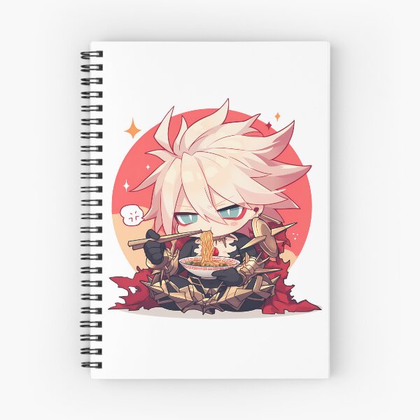 Item preview, Karna Red Lancer Fate Grand Order Game Kawaii Ramen Chibi Fierce Funny Noodle Moment designed and sold by Raslbazola.