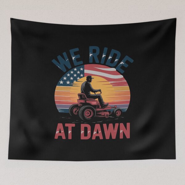 Item preview, Lawn Mower US Flag We Ride at Dawn Lawnmower designed and sold by velltoons.