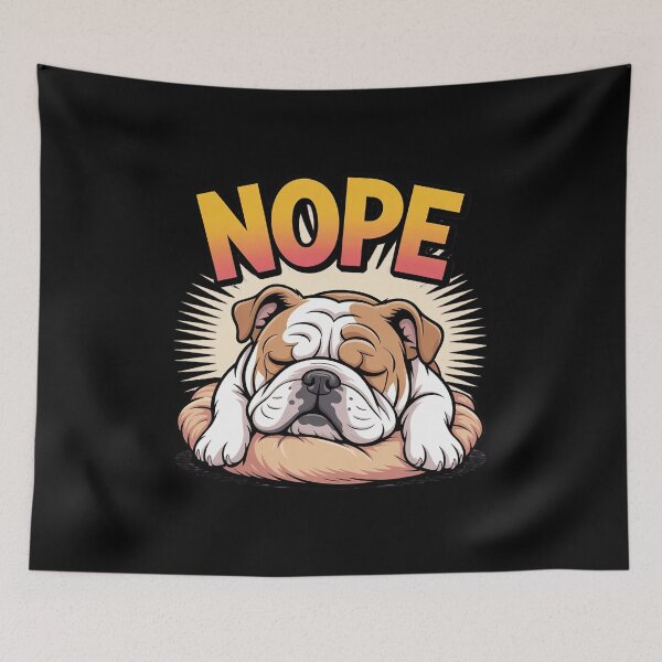 Item preview, Lazy Bulldog Nope designed and sold by velltoons.