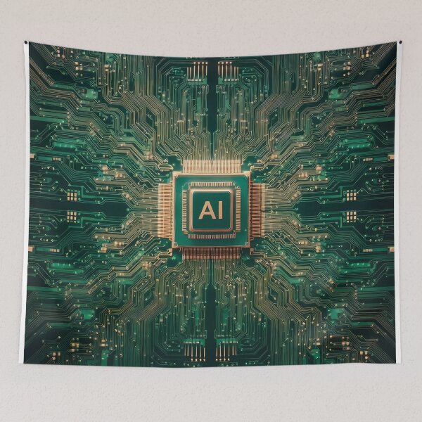 Item preview, Artificial Intelligence Computer Circuits (image size 7840x11680) designed and sold by Digital-Davinci.