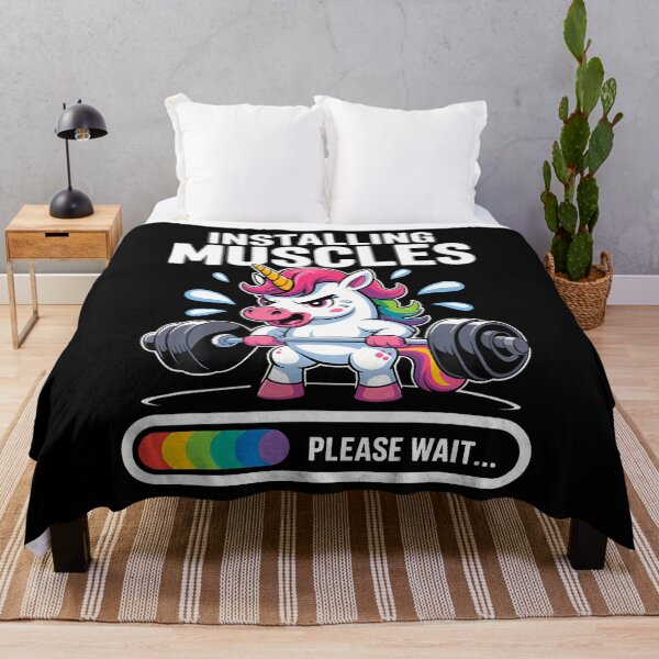 Item preview, Funny Cute Unicorn Workout Gym Fitness Weightlifting designed and sold by JanisPenelope.