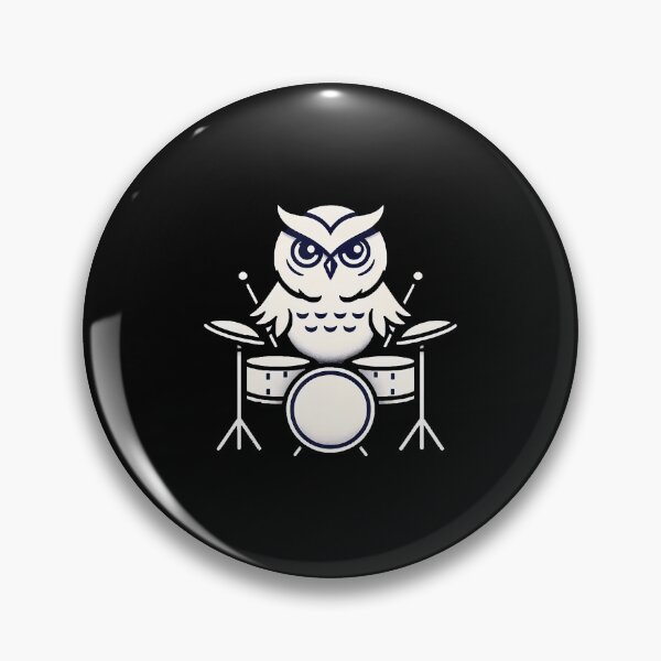 Item preview, Cute Owl Playing Drums Owls Drummer Music designed and sold by LeanneCarolina.