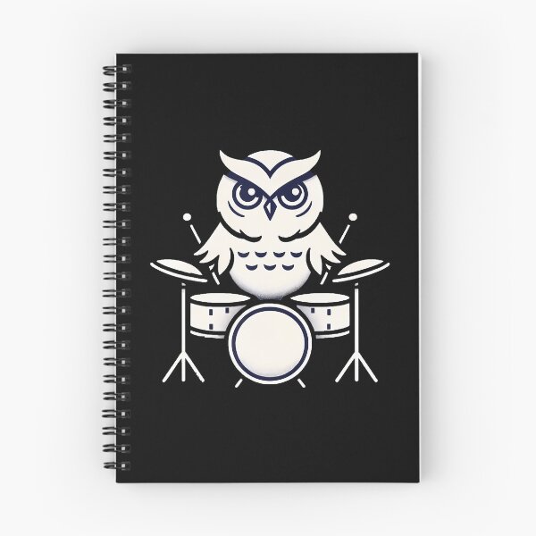 Item preview, Cute Owl Playing Drums Owls Drummer Music designed and sold by LeanneCarolina.