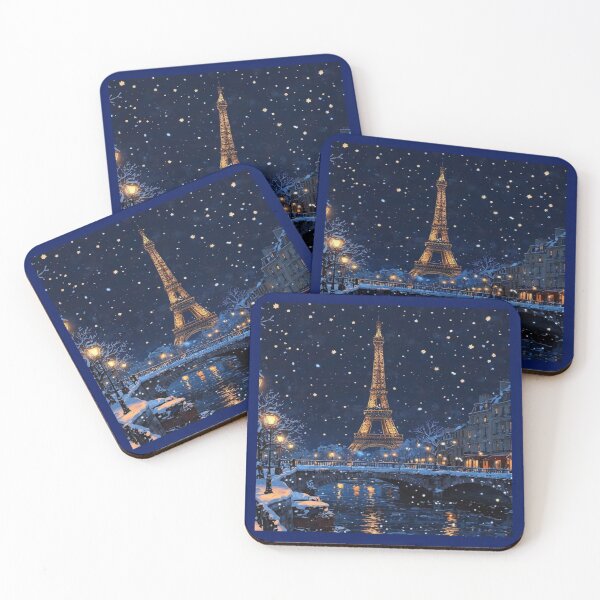 Item preview, Drawing of White Christmas in Paris  designed and sold by NivyasArtistry.