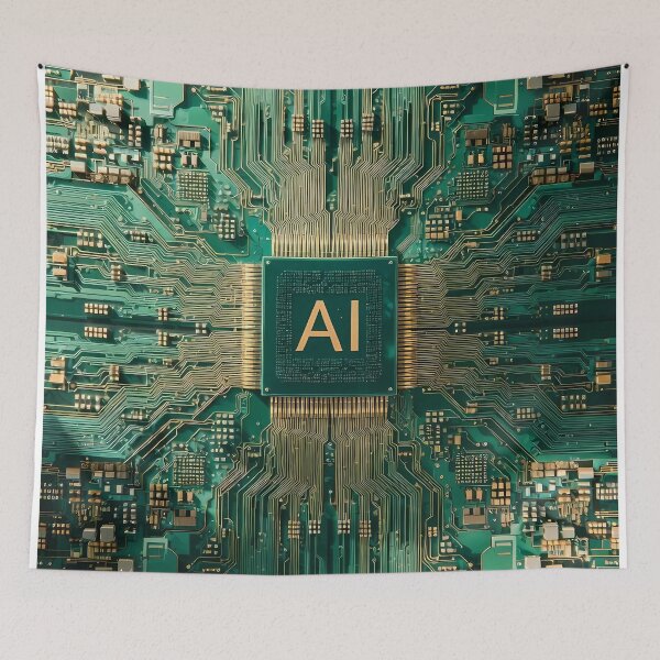 Item preview, Artificial Intelligence Computer Circuits (image size 7840x11680) designed and sold by Digital-Davinci.